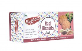Rigdam Ragi Biscuits, Salt   Box  75 grams